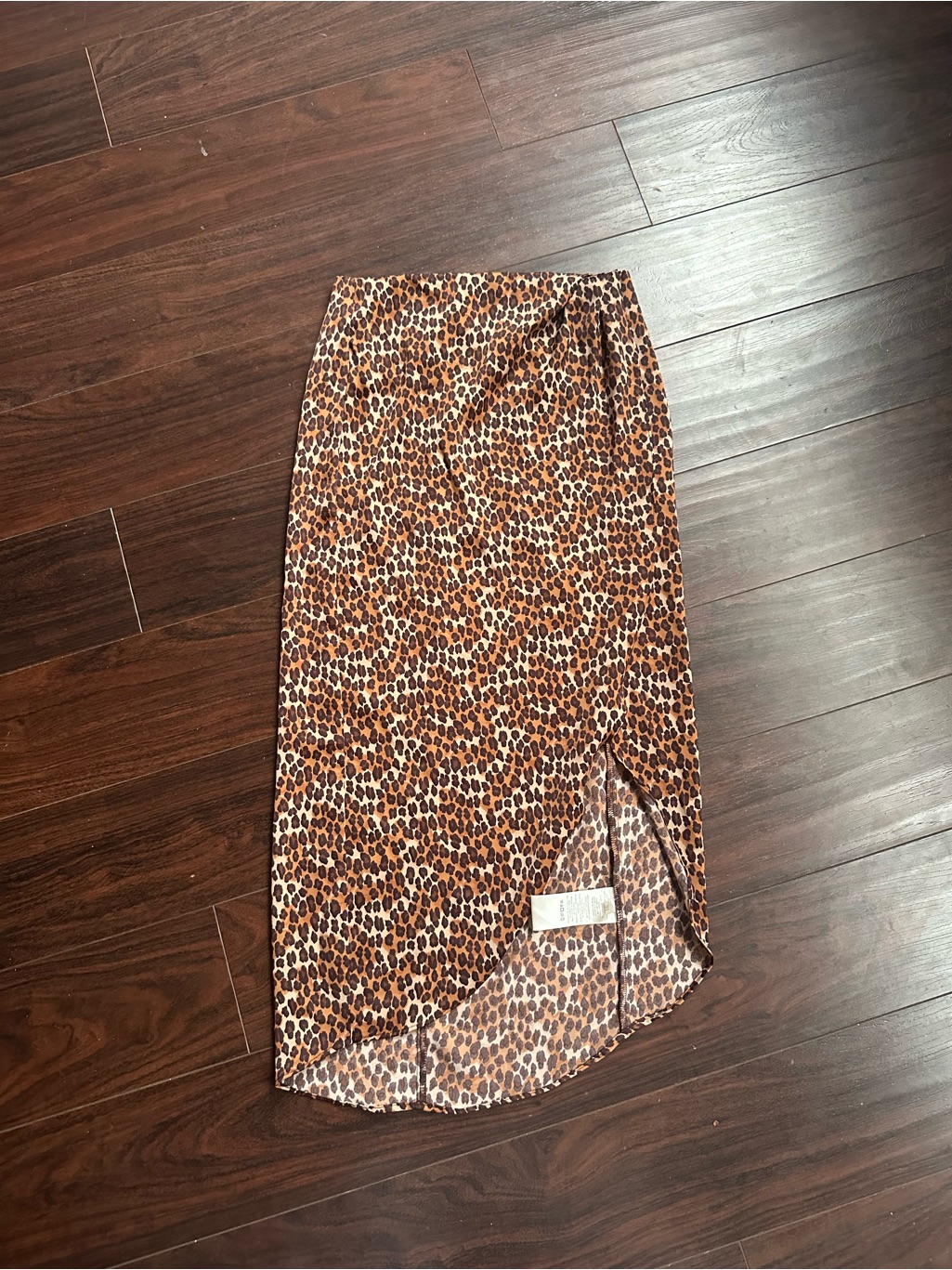 Urban Outfitters Leopard Print High-Low Skirt In Brown And Black
